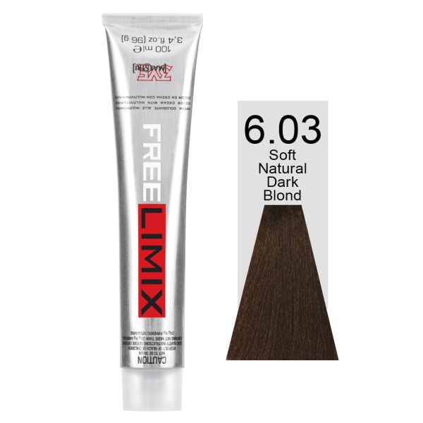 FREELIMIX VOPSEA PERMANENTA PROFESIONALA 100 ML SOFT NATURAL DARK BLONDE 6.03
