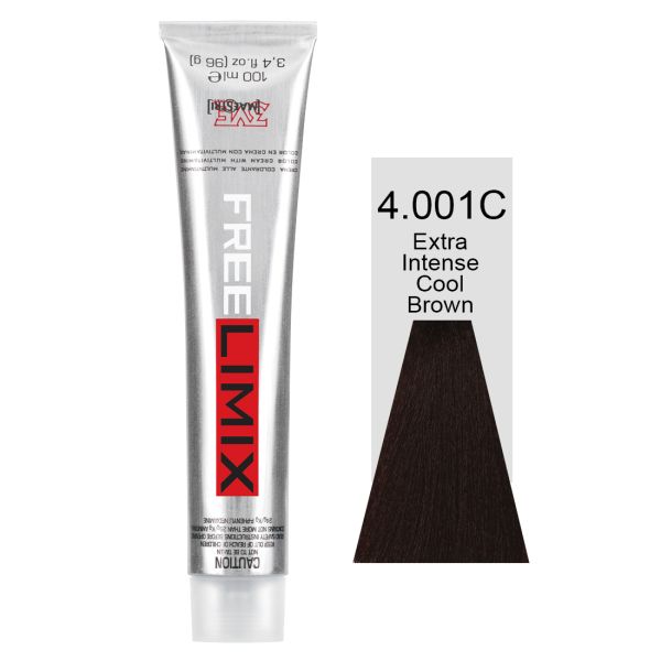FREELIMIX VOPSEA PERMANENTA PROFESIONALA 100 ML EXTRA INTENSE COOL BROWN 4.001C