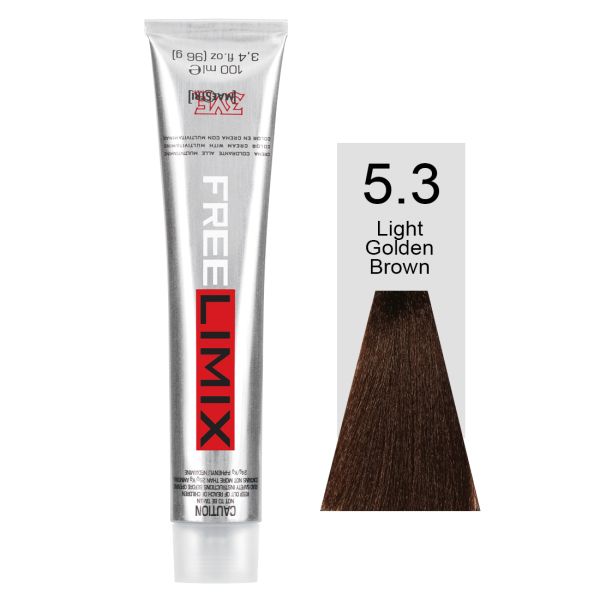 FREELIMIX VOPSEA PERMANENTA PROFESIONALA 100 ML LIGHT GOLDEN BROWN 5.3