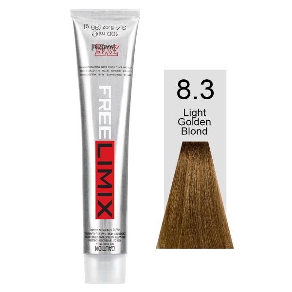 FREELIMIX VOPSEA PERMANENTA PROFESIONALA 100 ML  LIGHT GOLDEN BLONDE 8.3
