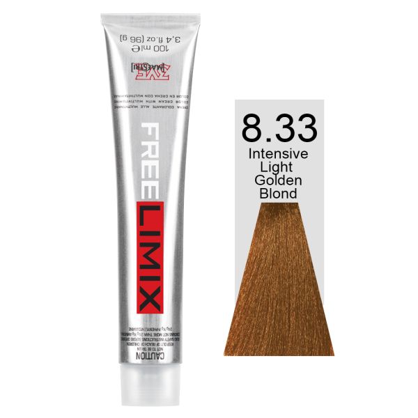 FREELIMIX VOPSEA PERMANENTA PROFESIONALA 100 ML INTENSIVE LIGHT GOLDEN BLONDE 8.33