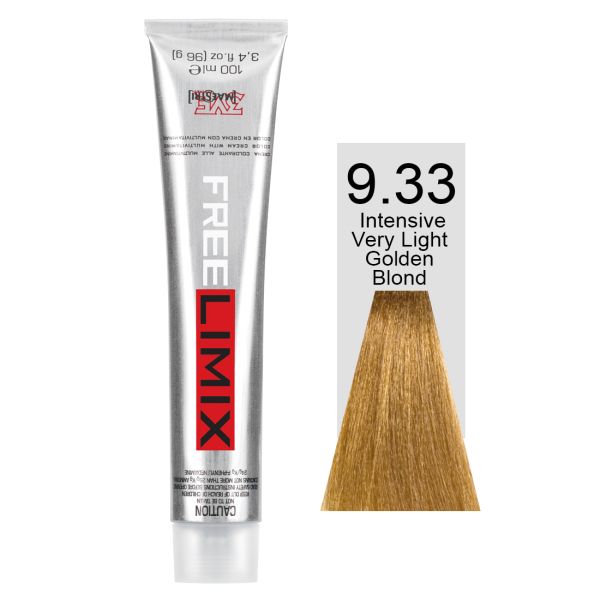 FREELIMIX VOPSEA PERMANENTA PROFESIONALA 100 ML INTENSIVE VERY LIGHT GOLDEN BLONDE 9.33