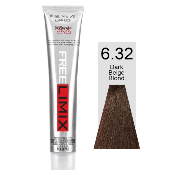 FREELIMIX VOPSEA PERMANENTA PROFESIONALA 100 ML DARK BEIGE BLONDE 6.32