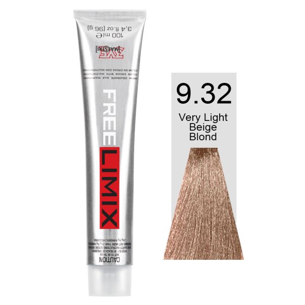 FREELIMIX VOPSEA PERMANENTA PROFESIONALA 100 ML VERY LIGHT BEIGE BLONDE 9.32