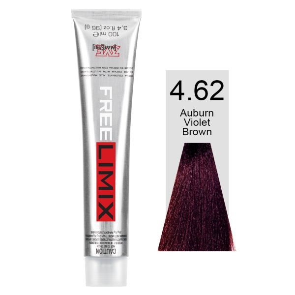 FREELIMIX VOPSEA PERMANENTA PROFESIONALA 100 ML  AUBURN VIOLET BROWN 4.62