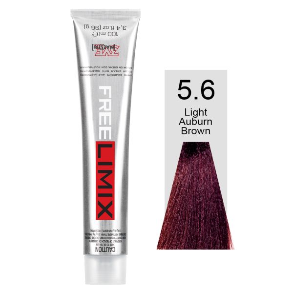 FREELIMIX VOPSEA PERMANENTA PROFESIONALA 100 ML  LIGHT AUBURN BROWN 5.6