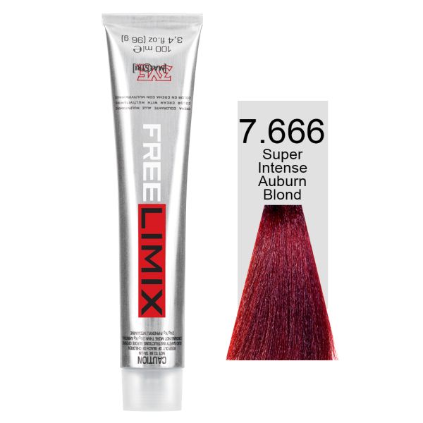 FREELIMIX VOPSEA PERMANENTA PROFESIONALA 100 ML SUPER INTENSE AUBURN BLONDE 7.666