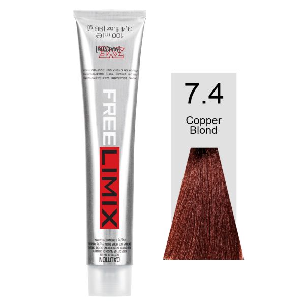 FREELIMIX VOPSEA PERMANENTA PROFESIONALA 100 ML COPPER BLONDE 7.4
