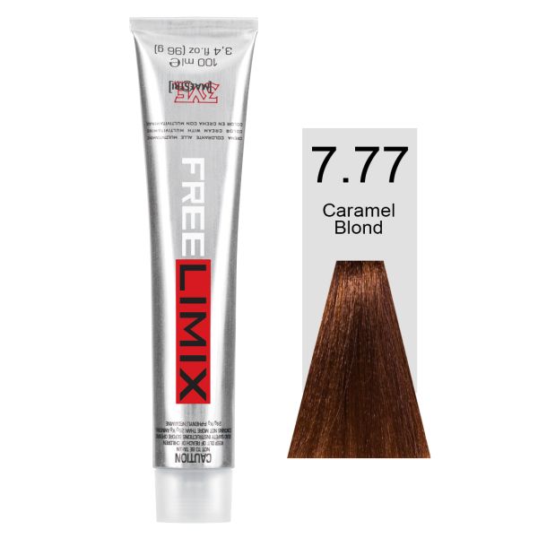 FREELIMIX VOPSEA PERMANENTA PROFESIONALA 100 ML  CARAMEL BLONDE 7.77