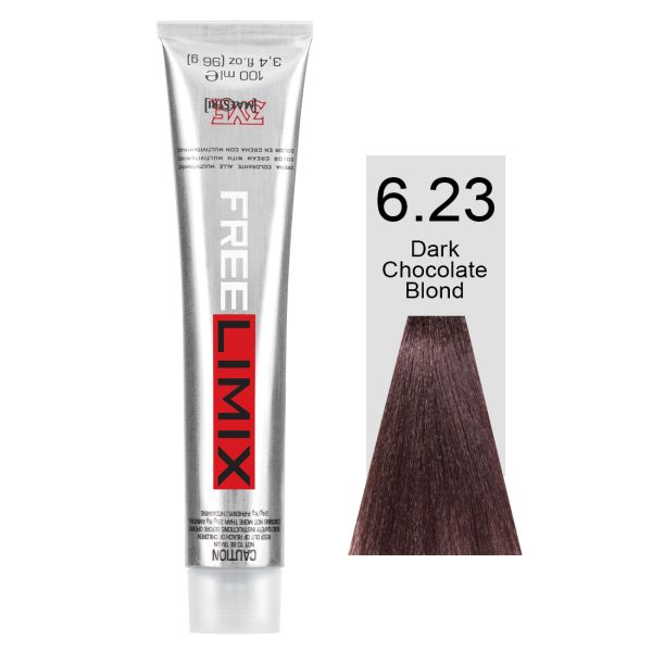 FREELIMIX VOPSEA PERMANENTA PROFESIONALA 100 ML DARK CHOCOLATE BLONDE 6.23