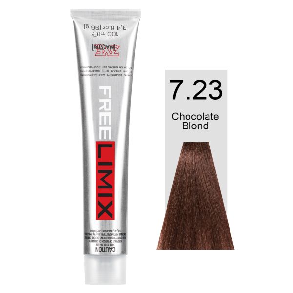 FREELIMIX VOPSEA PERMANENTA PROFESIONALA 100 ML CHOCOLATE BLONDE 7.23
