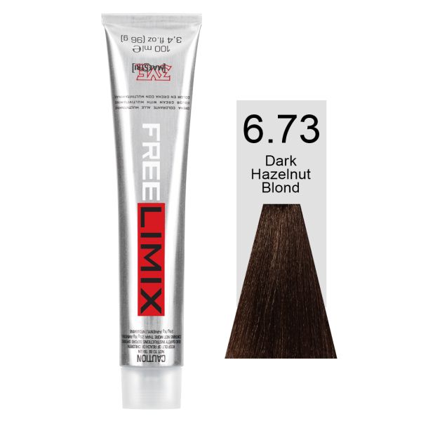FREELIMIX VOPSEA PERMANENTA PROFESIONALA 100 ML DARK HAZELNUT BLONDE 6.73