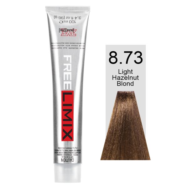 FREELIMIX VOPSEA PERMANENTA PROFESIONALA 100 ML LIGHT HAZELNUT BLONDE 8.73