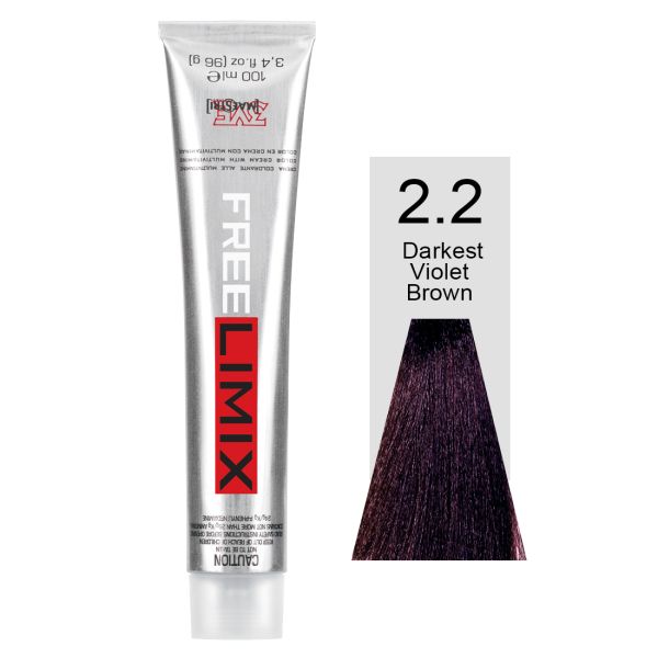 FREELIMIX VOPSEA PERMANENTA PROFESIONALA 100 ML DARKEST VIOLET BROWN 2.2