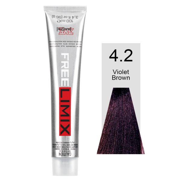FREELIMIX VOPSEA PERMANENTA PROFESIONALA 100 ML VIOLET BROWN 4.2