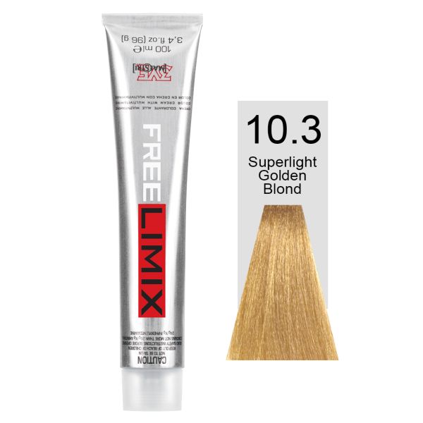 FREELIMIX VOPSEA PERMANENTA PROFESIONALA 100 ML SUPERLIGHT GOLDEN BLONDE 10.3