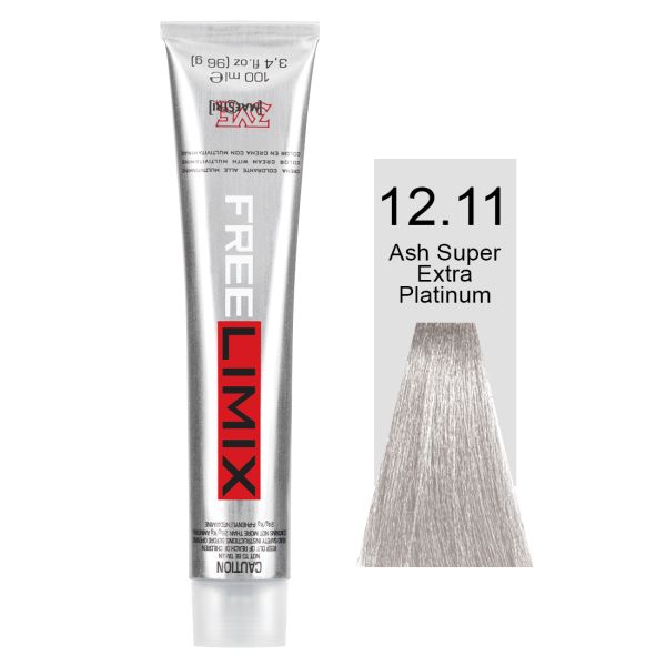 FREELIMIX VOPSEA PERMANENTA PROFESIONALA 100 ML ASH SUPER EXTRA PLATINUM 12.11