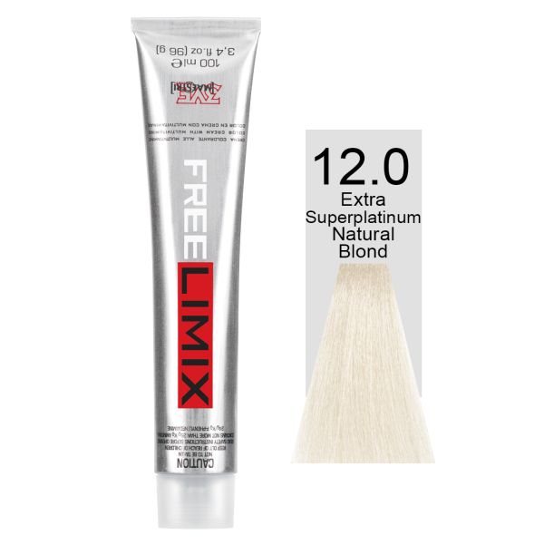 FREELIMIX VOPSEA PERMANENTA PROFESIONALA 100 ML EXTRA SUPER PLATINUM NATURAL BLONDE 12.0