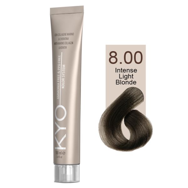 KYO VOPSEA PROFESIONALA FARA AMONIAC SI FARA PPD 8.00 INTENSE LIGHT BLONDE