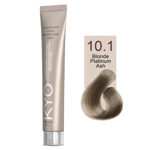 KYO VOPSEA PROFESIONALA FARA AMONIAC SI FARA PPD 10.1 BLONDE PLATINUM ASH