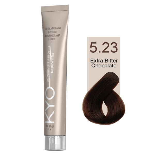 KYO VOPSEA PROFESIONALA FARA AMONIAC SI FARA PPD 5.23 EXTRA BITTER CHOCOLATE