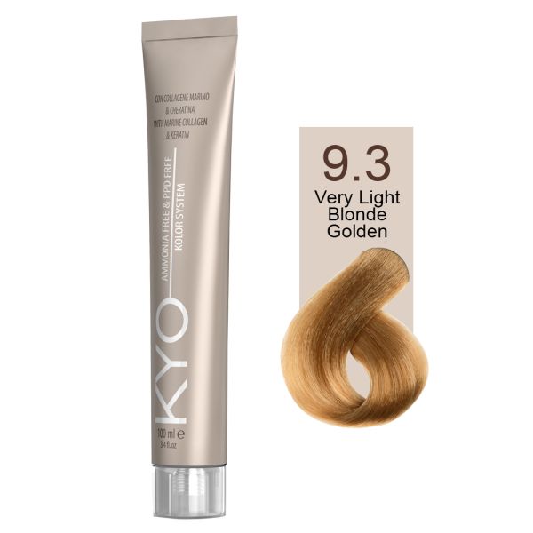 KYO VOPSEA PROFESIONALA FARA AMONIAC SI FARA PPD 9.3 VERY LIGHT  BLONDE GOLDEN