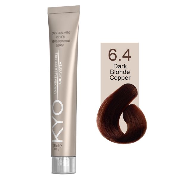 KYO VOPSEA PROFESIONALA FARA AMONIAC SI FARA PPD 6.4 DARK BLONDE COPPER