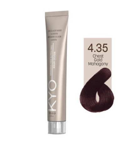 KYO VOPSEA PROFESIONALA FARA AMONIAC SI FARA PPD  4.35 CHESTNUT GOLDEN MAHOGANY 100ML