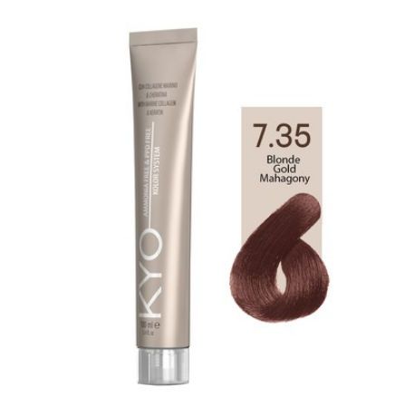 KYO VOPSEA PROFESIONALA FARA AMONIAC SI FARA PPD  7.35  BLONDE GOLDEN MAHOGANY 100ML