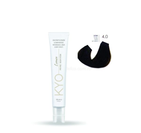 KYO LUMEN VOPSEA PROFESIONALA PERMANENTA FARA PPD 100ML -4.0 CHESTNUT