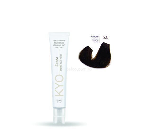 KYO LUMEN VOPSEA PROFESIONALA PERMANENTA FARA PPD 100ML -5.0 LIGHT CHESTNUT