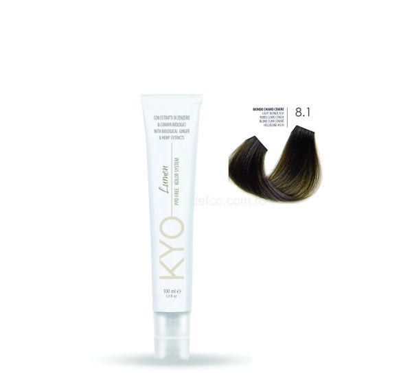 KYO LUMEN VOPSEA PROFESIONALA PERMANENTA FARA PPD 100ML -8.1LIGHT BLONDE ASH