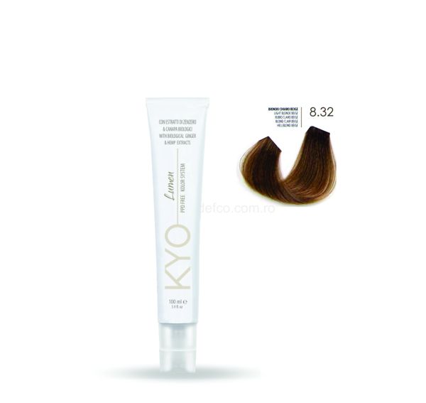 KYO LUMEN VOPSEA PROFESIONALA PERMANENTA FARA PPD 100ML -8.32 LIGHT BLONDE BEIGE
