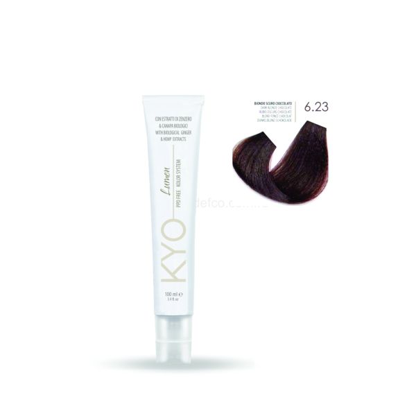 KYO LUMEN VOPSEA PROFESIONALA PERMANENTA FARA PPD 100ML -6.23 DARK BLONDE CHOCOLATE