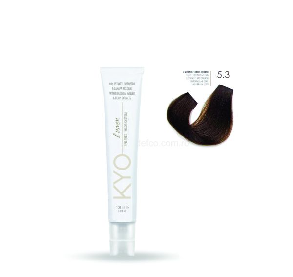 KYO LUMEN VOPSEA PROFESIONALA PERMANENTA FARA PPD 100ML -5.3 LIGHT CHESTNUT GOLDEN