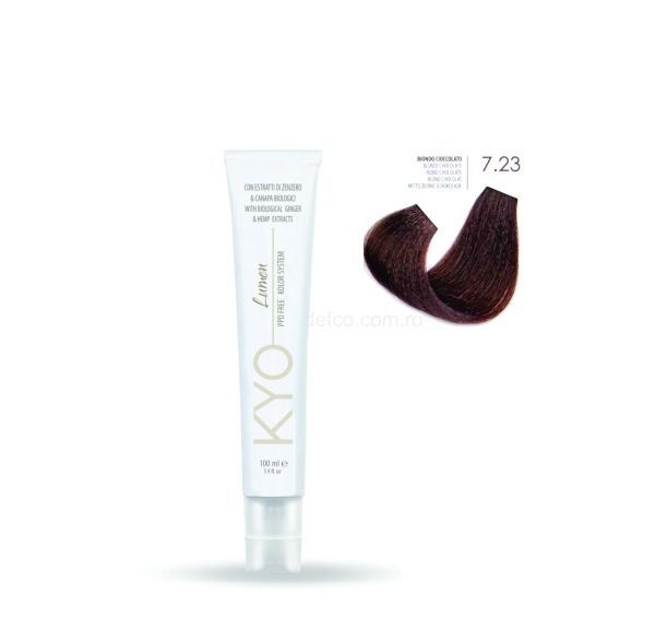 KYO LUMEN VOPSEA PROFESIONALA PERMANENTA FARA PPD 100ML -7.23 BLONDE CHOCOLATE