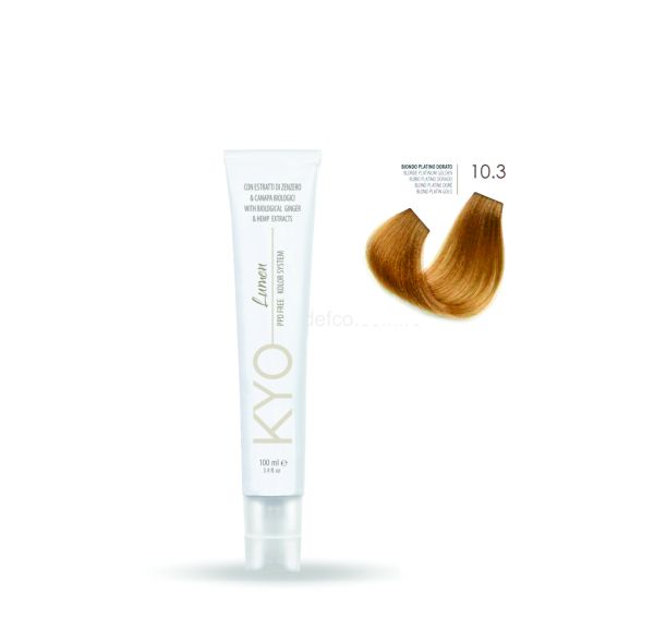 KYO LUMEN VOPSEA PROFESIONALA PERMANENTA FARA PPD 100ML -10.3 BLONDE PLATINUM GOLDEN