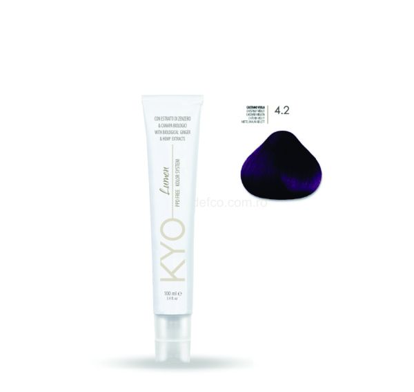 KYO LUMEN VOPSEA PROFESIONALA PERMANENTA FARA PPD 100ML -4.2 CHESTNUT VIOLET
