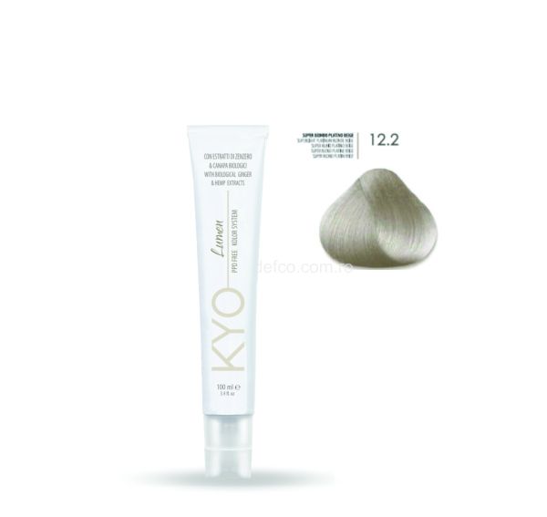 KYO LUMEN VOPSEA PROFESIONALA PERMANENTA FARA PPD 100ML -12.2 SUPERLIGHT PLATINUM BLONDE BEIGE