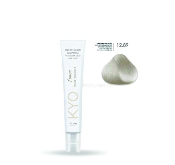 KYO LUMEN VOPSEA PROFESIONALA PERMANENTA FARA PPD 100ML -12.89 SUPERLIGHT PLATINUM BLONDE IRISE