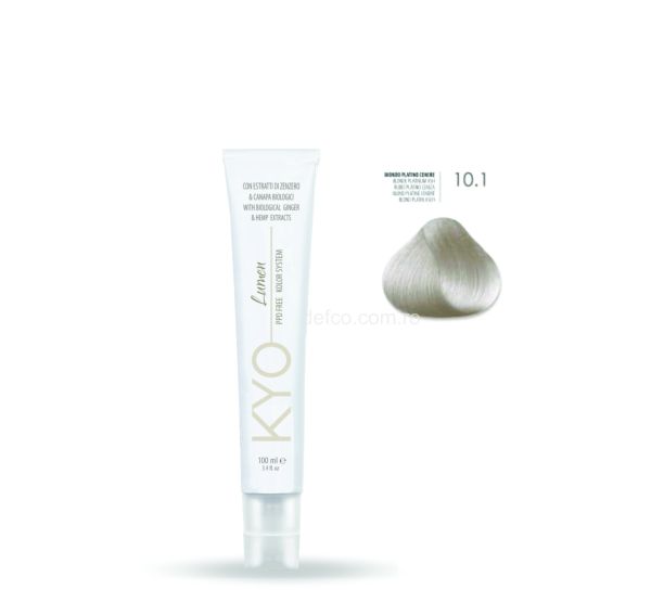 KYO LUMEN VOPSEA PROFESIONALA PERMANENTA FARA PPD 100ML -10.1 BLONDE PLATINUM ASH