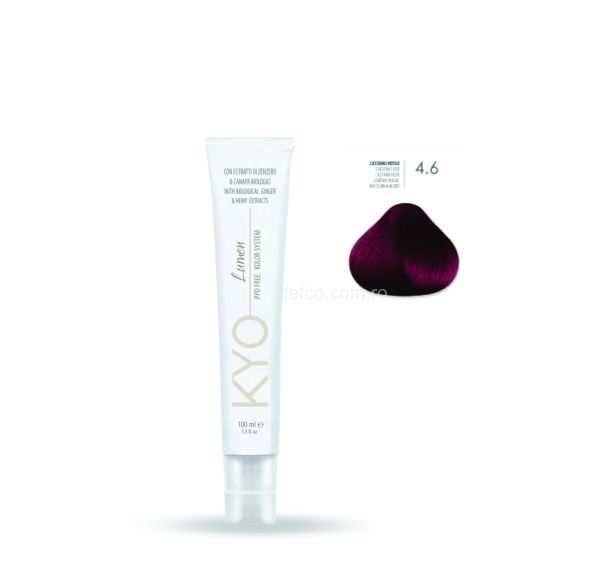 KYO LUMEN VOPSEA PROFESIONALA PERMANENTA FARA PPD 100ML -4.6 CHESTNUT RED