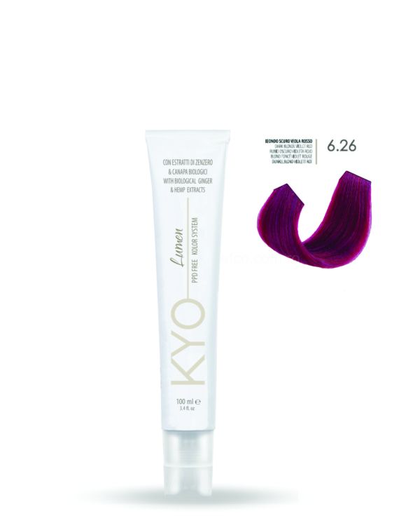 KYO LUMEN VOPSEA PROFESIONALA PERMANENTA FARA PPD 100ML -6.26 DARK BLONDE VIOLET RED