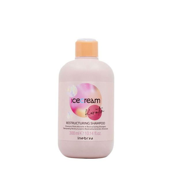 Șampon cu keratină Inebrya 300 ml – pentru păr deteriorat și vopsit
