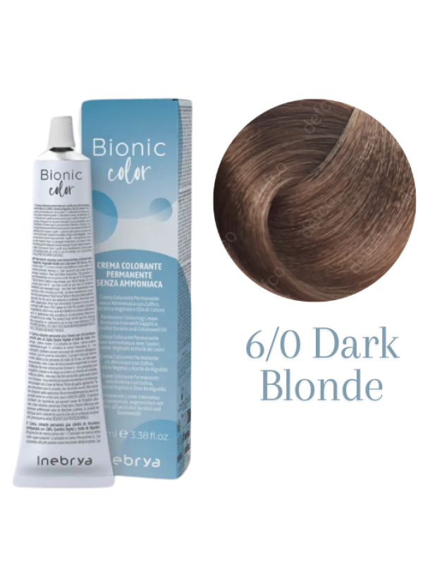 INEBRYA VOPSEA PERMANENTA PROFESIONALA FARA AMONIAC-6/0 DARK BLONDE