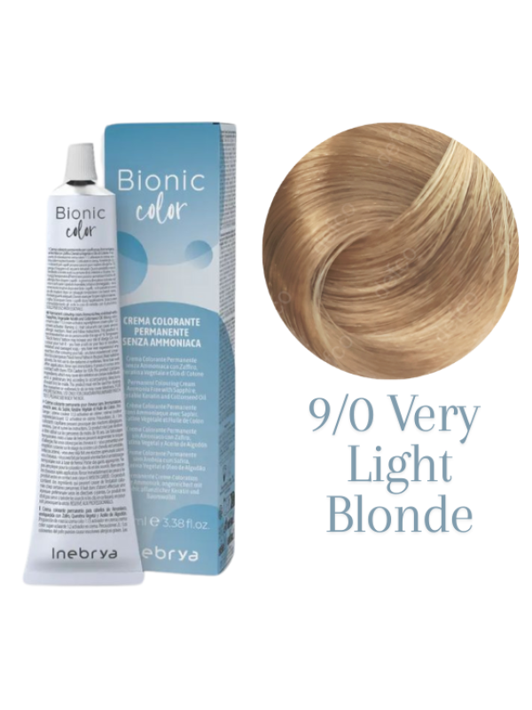 INEBRYA VOPSEA PERMANENTA PROFESIONALA FARA AMONIAC-9/0 VERY LIGHT  BLONDE