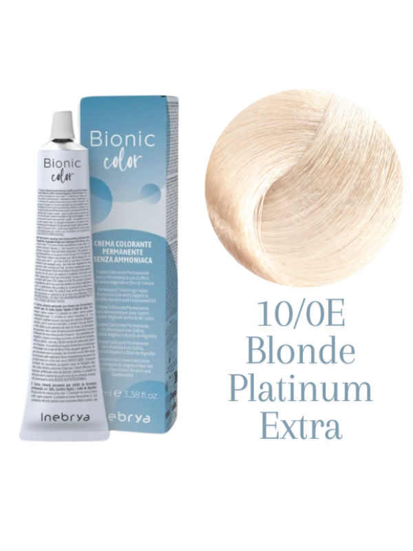 INEBRYA VOPSEA PERMANENTA PROFESIONALA FARA AMONIAC-10/0E  BLONDE PLATINUM EXTRA