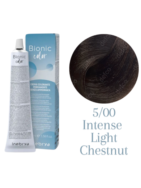 INEBRYA VOPSEA PERMANENTA PROFESIONALA FARA AMONIAC-5/00 INTENSE LIGHT CHESTNUT