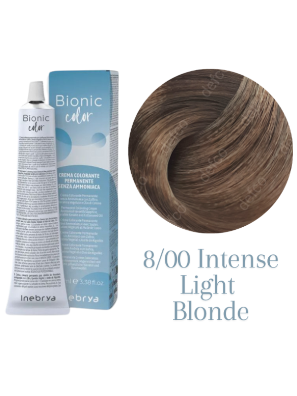 INEBRYA VOPSEA PERMANENTA PROFESIONALA FARA AMONIAC-8/00 INTENSE LIGHT  BLONDE
