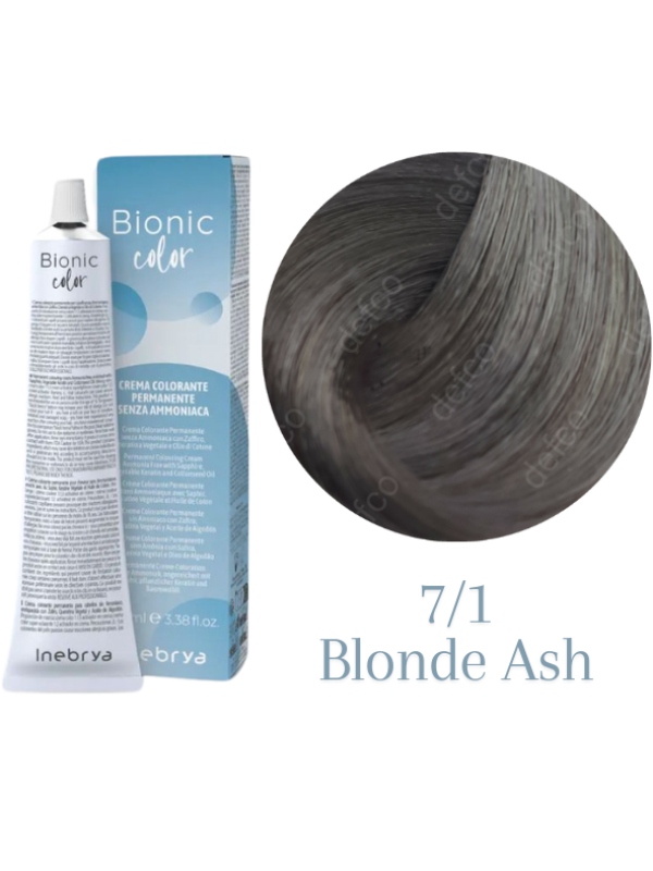 INEBRYA VOPSEA PERMANENTA PROFESIONALA FARA AMONIAC-7/1 BLONDE ASH
